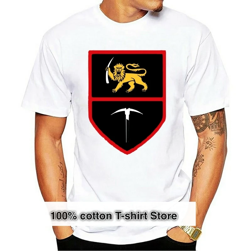 

Grid Rhodesia Army j596 Frieze T-Shirt Be A Man Among Men Collectibles Army