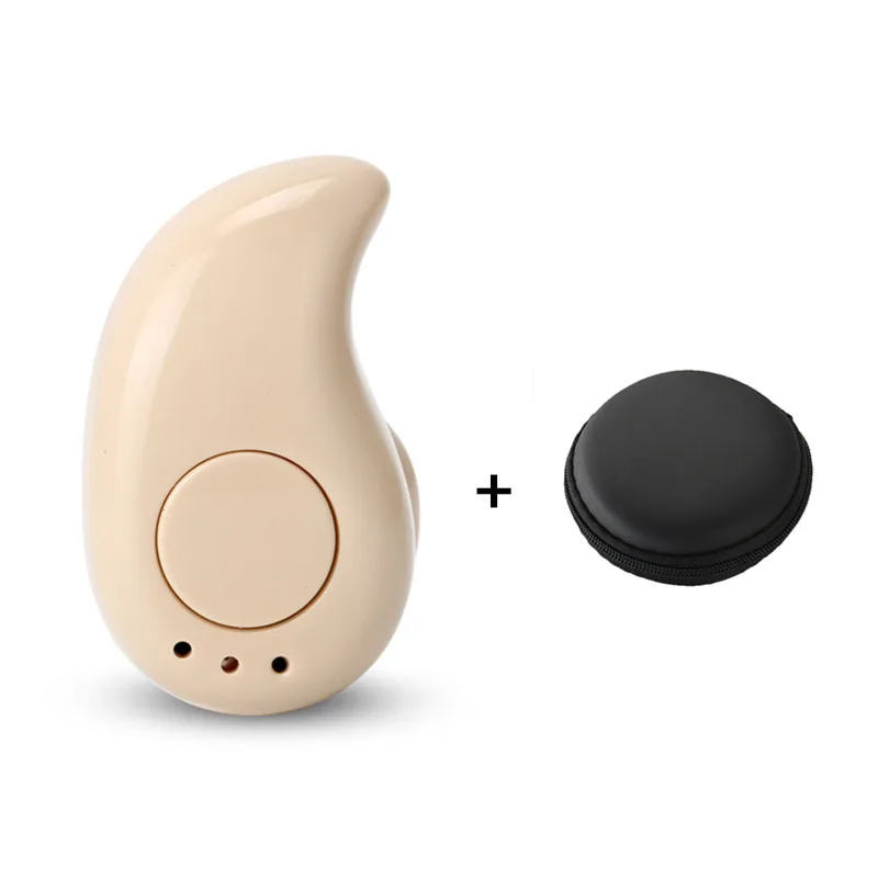 gold with bag Мини беспроводные Bluetooth наушники в ухо спортивные с микрофоном наушник невидимая гарнитура для samsung huawei Xiaomi Android - Цвет: gold with bag