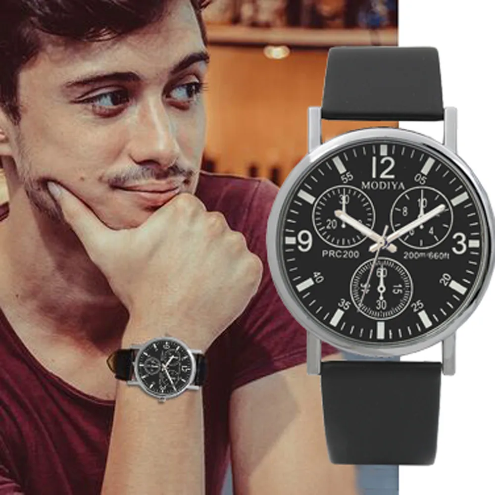 

Three Eye Watches Men Watch Quartz Watches Women Fashion Watch 2020 Blu Ray Glass Belt Reloj Mujer Hombre ас женские Relogio