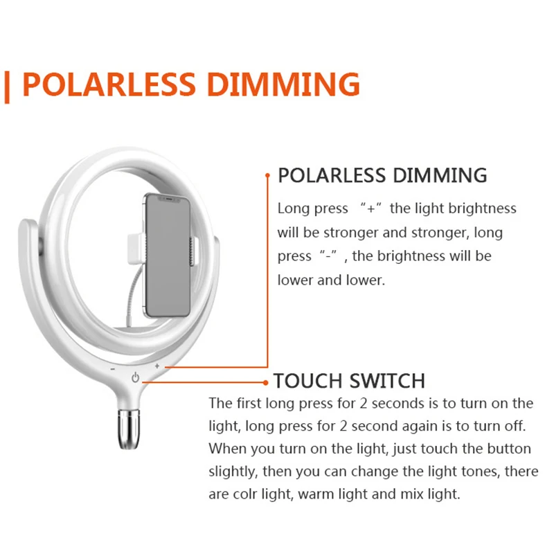 12 дюймов Selfie светодиодный кольцевой светильник свет видео с основание треноги