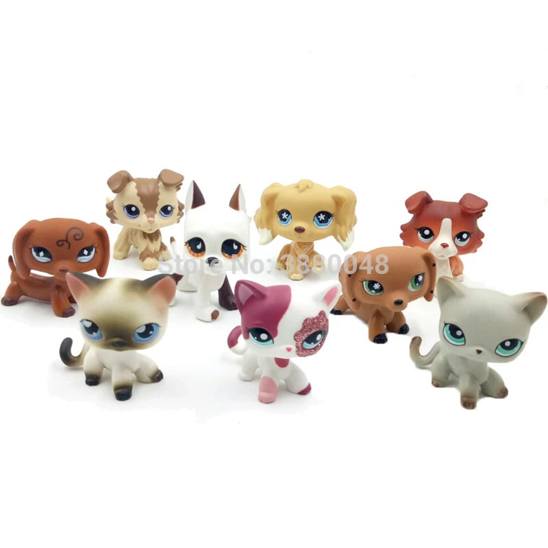 Редкий стоящий магазин для домашних животных милые игрушки Серый Белый Короткий