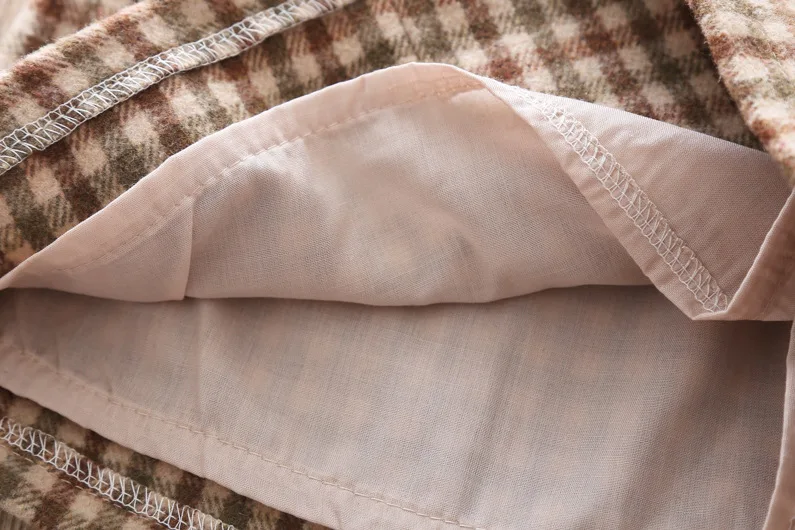 Весенняя Юбка для маленьких девочек Клетчатая юбка на пуговицах детей Одежда