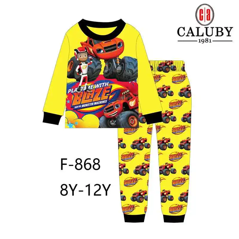 Оптовая продажа комплекты желтых пижам для мальчиков 2019 г. детская одежда с