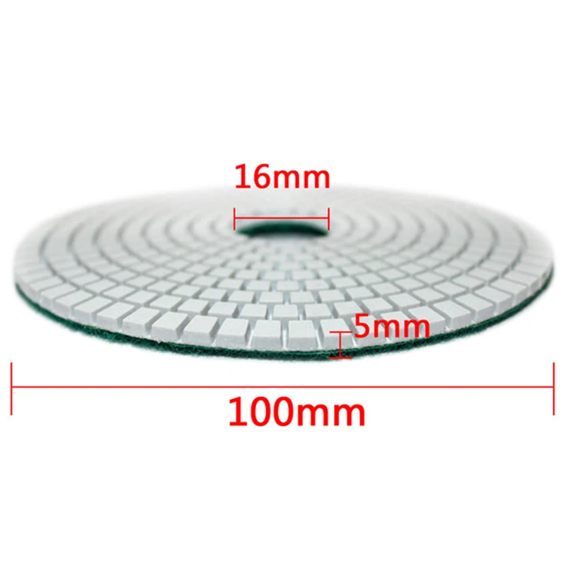 7 шт. 4 дюйма Алмазный влажный шлифовальный диск гибкий полировальный + 1 шт M10