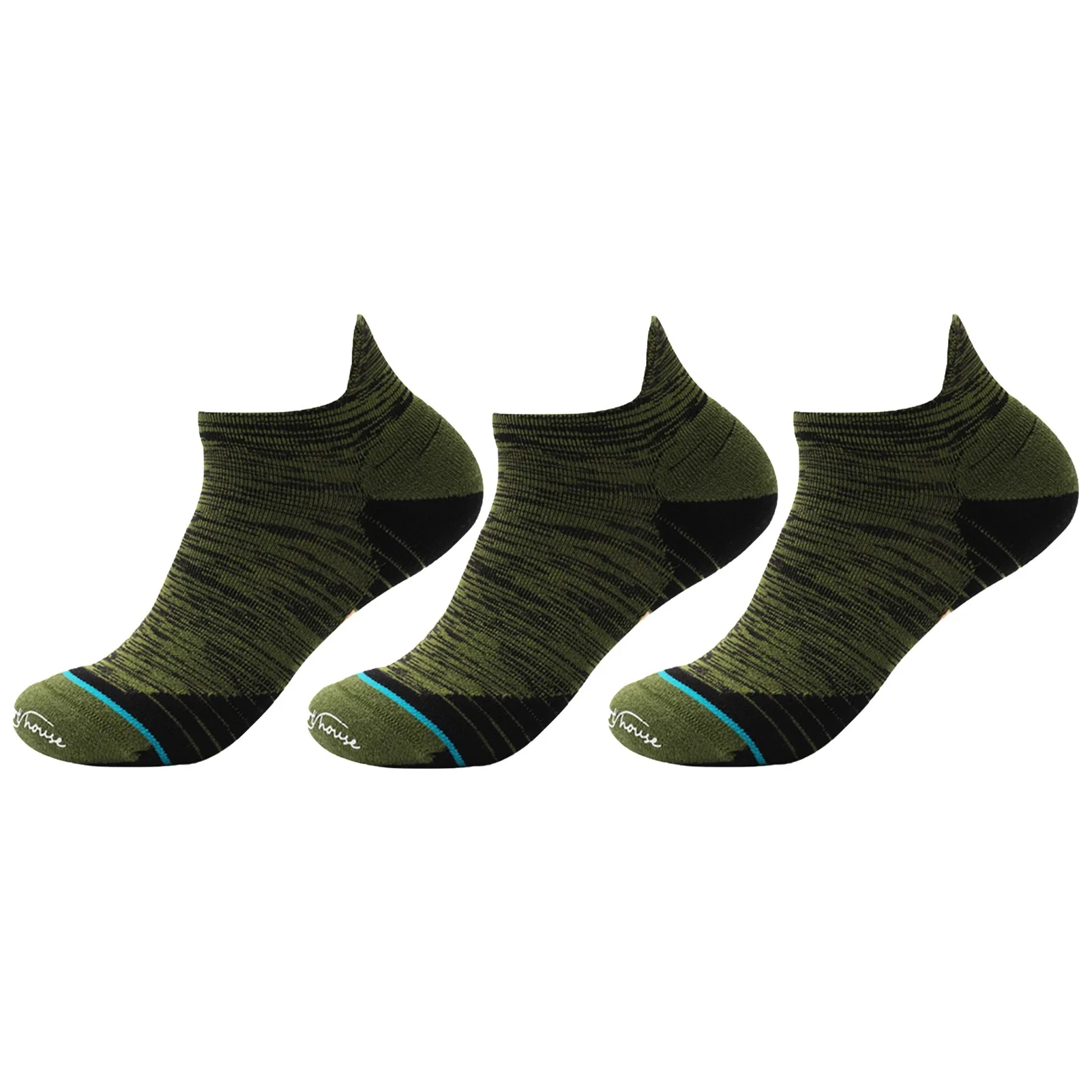 

3Pairs 2021 Dark Color Man Soccer Socks Multifunction Non-slip Breathable Man's Sport Socks Colorful Socks US Size M7-8.5