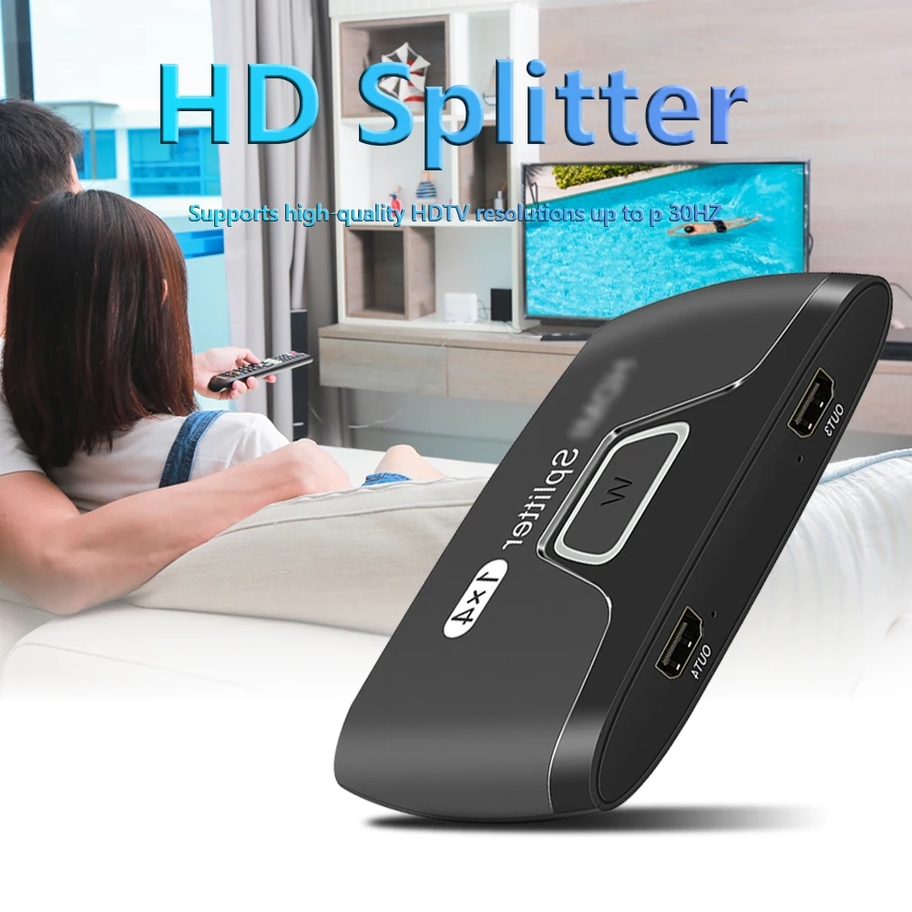 NF114 1x4 HDMI совместимый сплиттер Ultra HD 4K 60 Гц HDCP для HDTV монитора проектора Поддержка