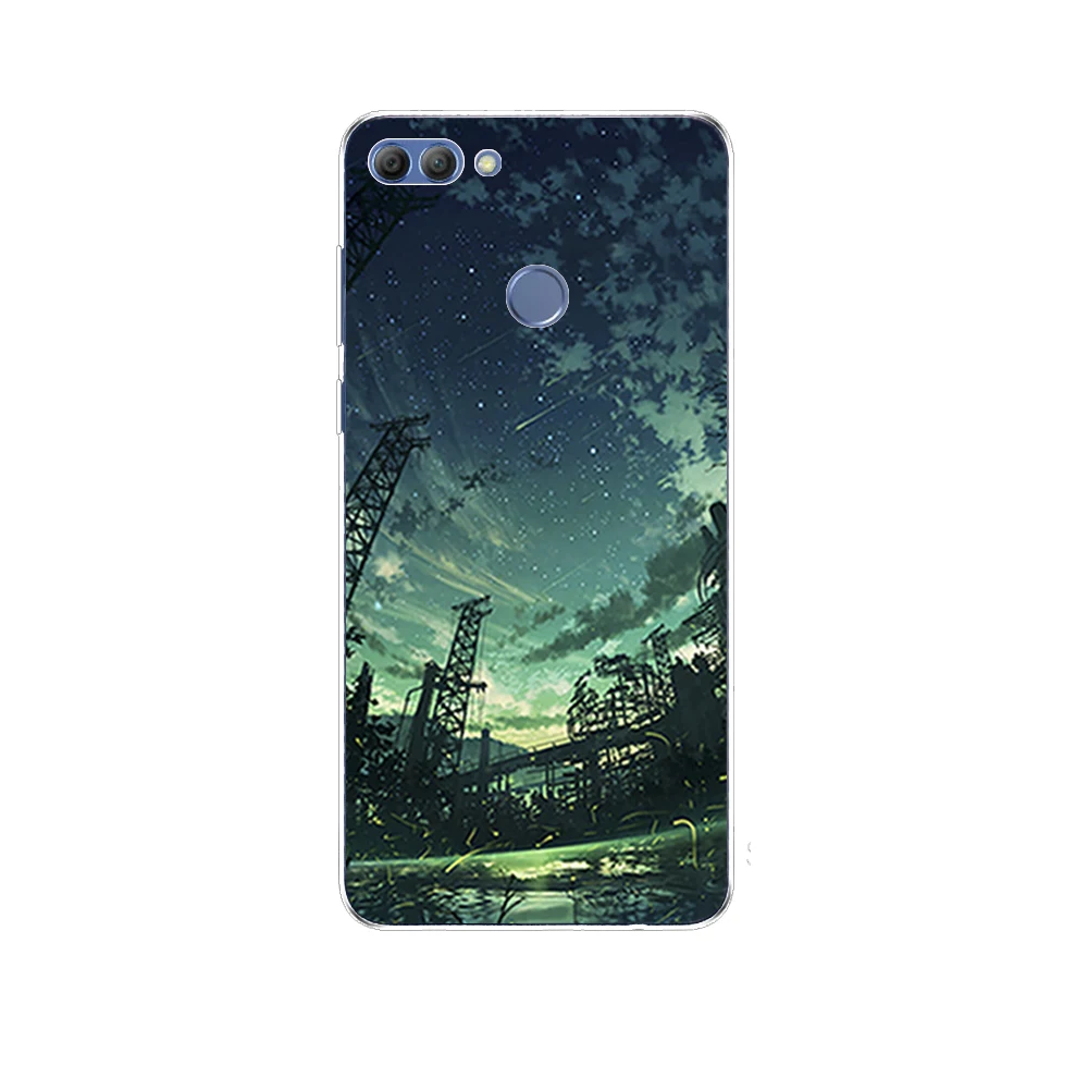 Чехол для телефона huawei P smart 2018 Enjoy 7S Мягкий ТПУ силиконовый чехол задней панели 360