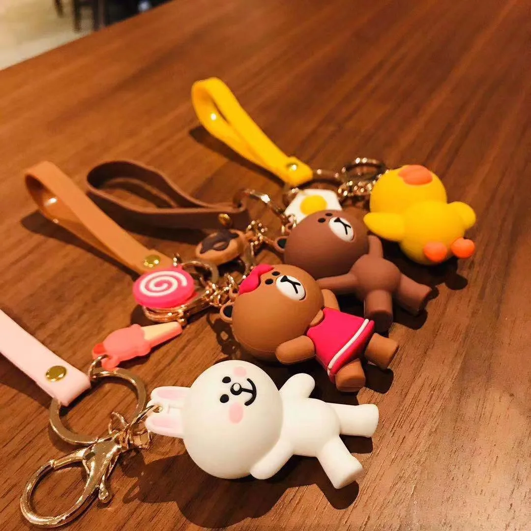 Корея Kakao INS линия кукла брелок для iphone airpods подвеска на рюкзак милый мультфильм