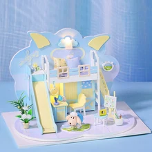 Кукольный домик DIY Миниатюрный Модель деревянная игрушка мебель