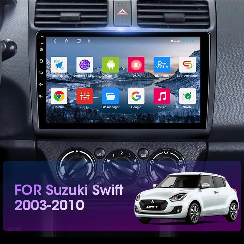Автомагнитола JMCQ 2 din Android 10 для Suzuki Swift 2003-2010 стерео мультимедийный видеоплеер