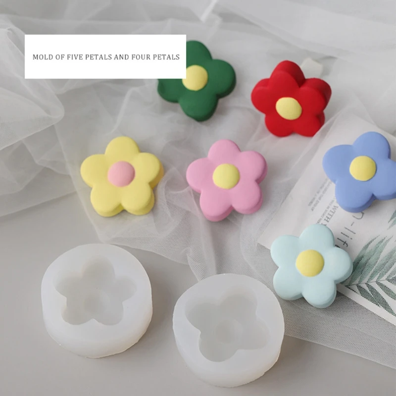 

3D Flower Shape Silicone Mold Aromatherapy Plaster Mold for DIY Decoration Making Soap Candle Melt Resin Polymer Clay