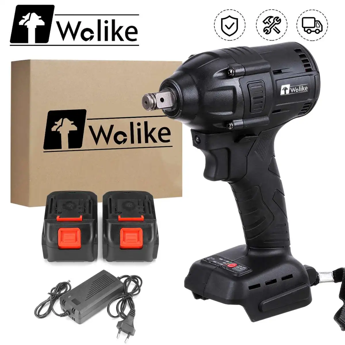 

Гайковерт ударный Wolike 388VF, 1/2 дюйма, 2 литий-ионных аккумулятора 22890 мАч