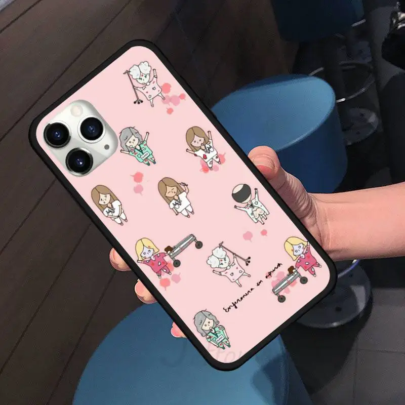 

Doctors Nurse medicina cartoon Phone Case for iPhone 11 12 pro XS MAX 8 7 6 6S Plus X 5S SE 2020 XR Soft silicone