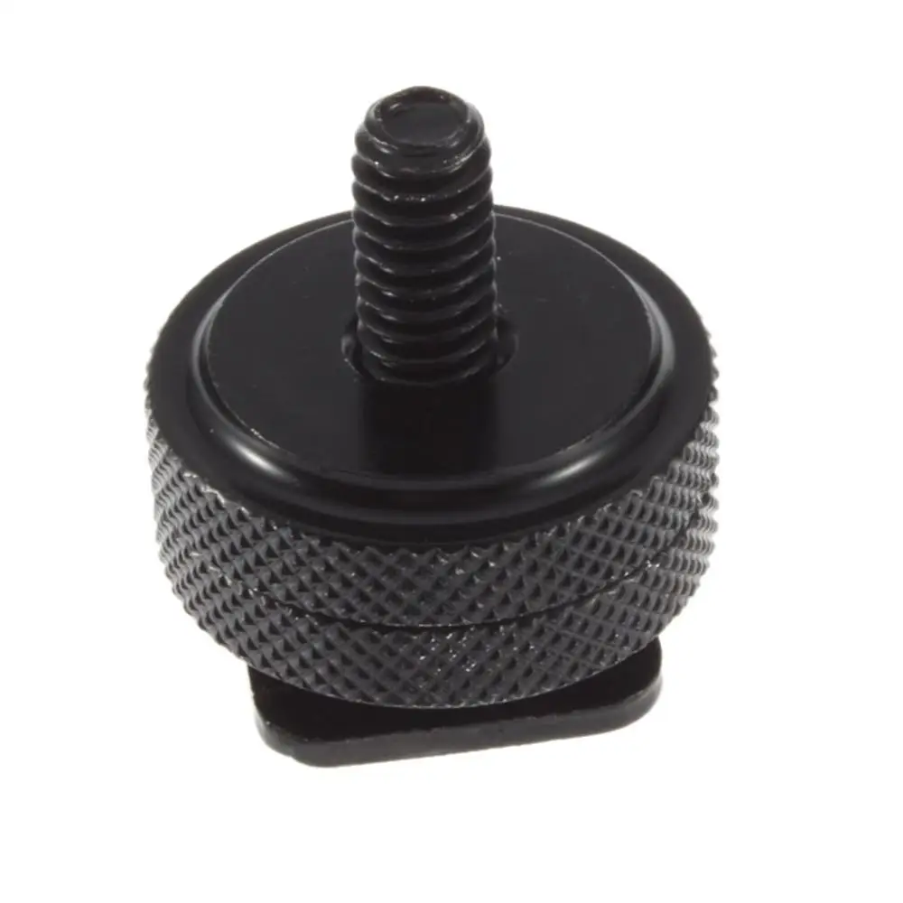 

High Quality New 1/4"-20 Tripod Aluminum Screw to Flash Hot Shoe Adapter Fix Digital Device Black Wholesale