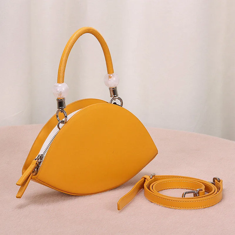 

WOONAM Women Fashion Handbag Top Hide Genuine Calf Leather Crystal Beads Wrist Shoulder Cross Body Bag WB111174