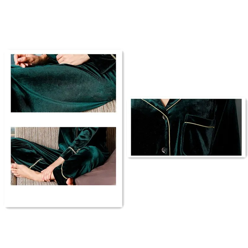 Smmoloa длинный рукав бархат зимняя Пижама Женская Уютная пижама | одежда