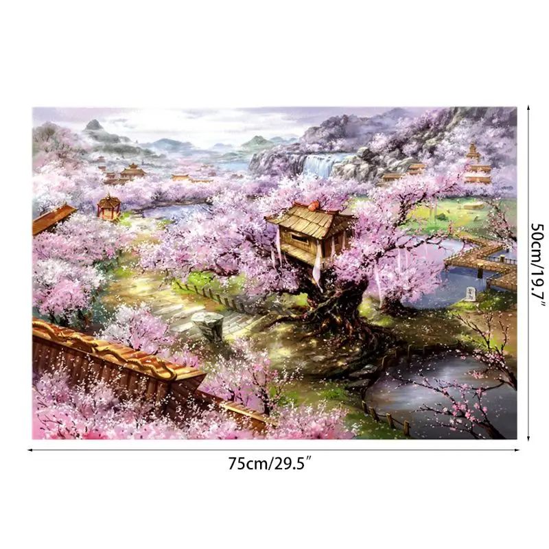 cherry blossom 1000Pcs Jigsaw Paper Puzzles Educational Toys for adults Children