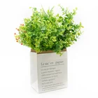 Искусственные растения, дешевые листья эвкалипта, вазы для домашнего декора, товары для дома, скрапбукинг, свадебный фон, пластиковые листья