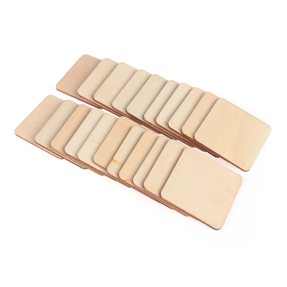 10/50/100 шт. Новые квадратные необработанные деревянные детали пустая доска для