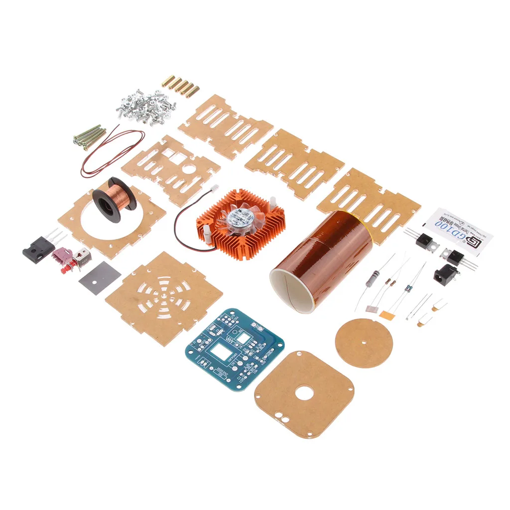 

Tiny Music Tesla Coil Plasma Speaker Kit Battery Powered Curriculum Design Model Toy