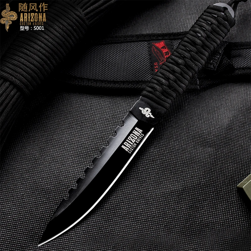 WIND Outdoor sharp straight knife wild survival tactical outdoor portable army | Инструменты