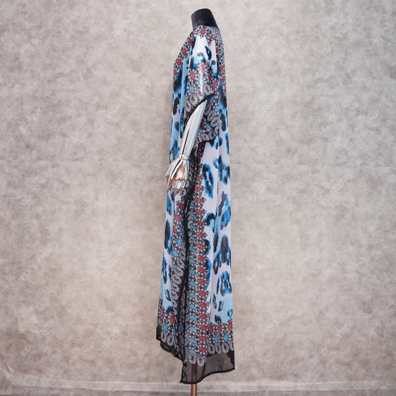 2021 в богемном стиле с v образным вырезом и рисунком летучие мыши рукав летнее