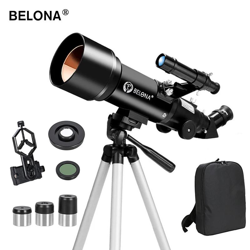 

beginner level Professional Astronomical Telescope 70400 with Tripod Monocular Moon Bird Watching Kids Gift Match Phone Adapter