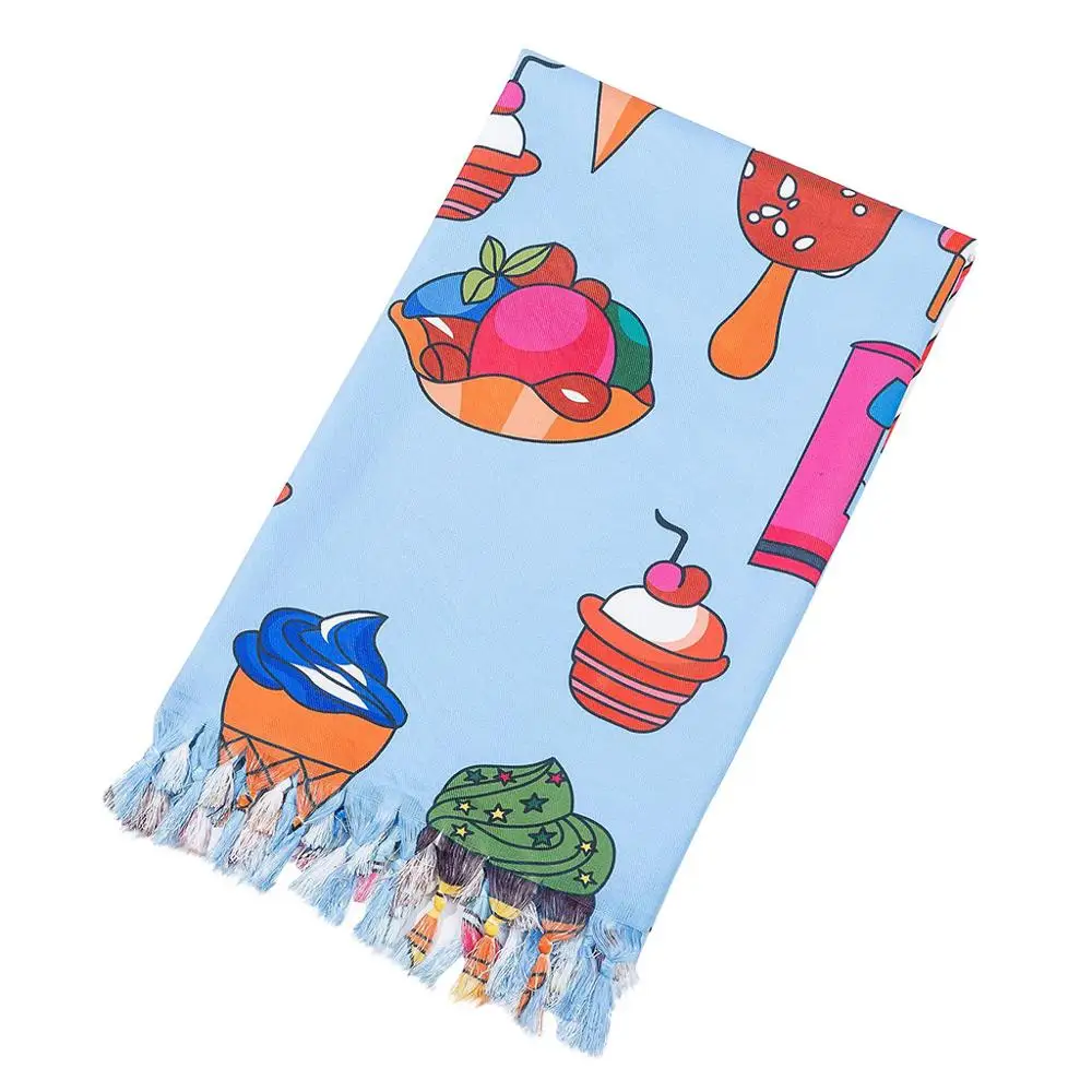 Пляжные Полотенца s для взрослых пляжное полотенце Турция кисточкой печати