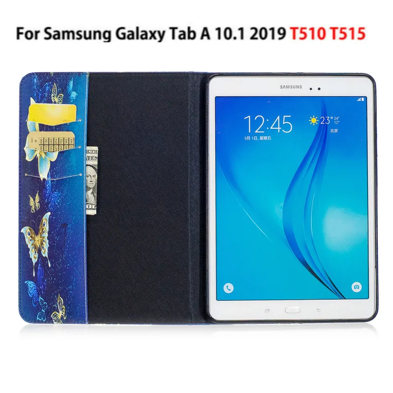 Чехол для планшета Samsung Galaxy Tab A 10 1 2019 T510 T515 чехол с рисунком Модный подставкой