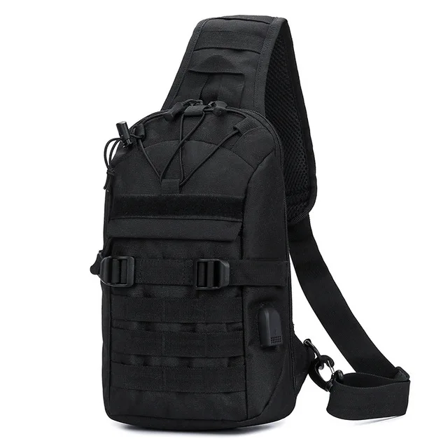 Black Тактический крепеж Сумка Рюкзак Molle EDC Военная Униформа Диапазон Сумка на одно плечо ремень небольшой рюкзак для спорта на открытом воздухе Rover нагрудная сумка - Цвет: Black