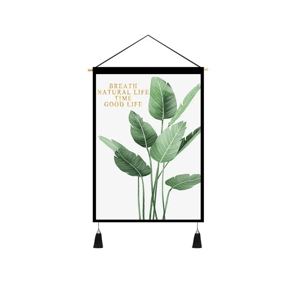 3 шт. Северный гобелен зеленый Растительный картина для украшения гостиницы