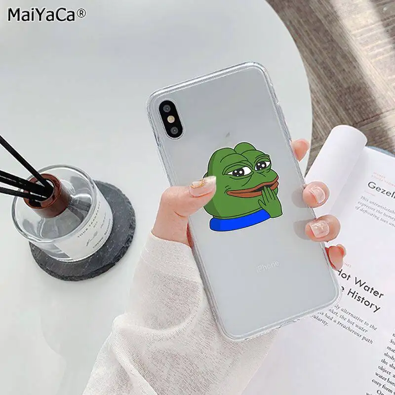MaiYaCa Sad Frog pepe meme ТПУ мягкий чехол для телефона Fundas чехол для iPhone 11 pro XS MAX 8 7 6 6S Plus X 5 5S SE XR
