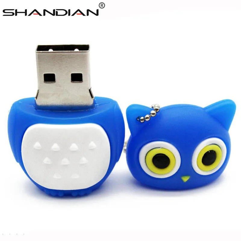 USB-флеш-накопитель SHANDIAN в виде совы 4/8/16/32/64 ГБ 4 цвета | Компьютеры и офис