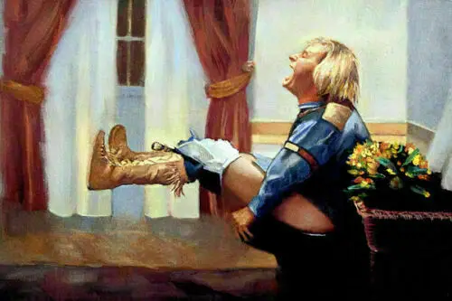 Ванная комната застрял Джим Керри Фильм Смешной ТВ США шелковой ткани настенный