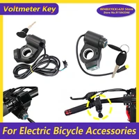electric bicycle thumb throttle lcd voltmeter digital voltage display switch power with key lock bike finger thumb throttle part