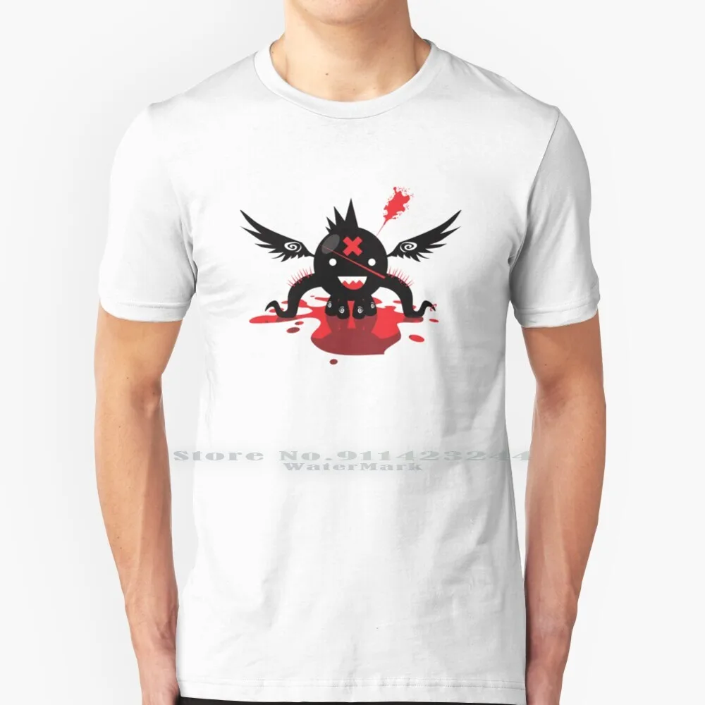 Футболка octoкрови из 100% чистого хлопка Чиби сумасшедшая Милая домокун Фан