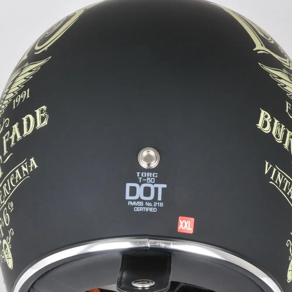 Мотоцикл 3/4 Открыть лицо Винтаж Шлем Улица Кафе Racer для Галлея Мото Каско Летний DOT