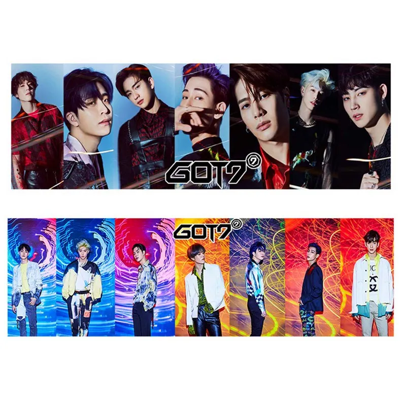 

For 1Pc GOT7 Album SPinNinG TOP Self Made Paper Poster Hand Banner Painting WORLD TOUR Concert Banner Fans Gifts