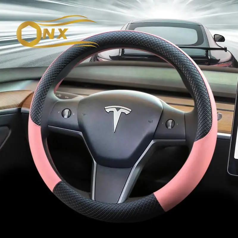 

Car steering wheel cover four seasons general decorative Accessories For 2020-2021 Tesla model3 Car decoration parts