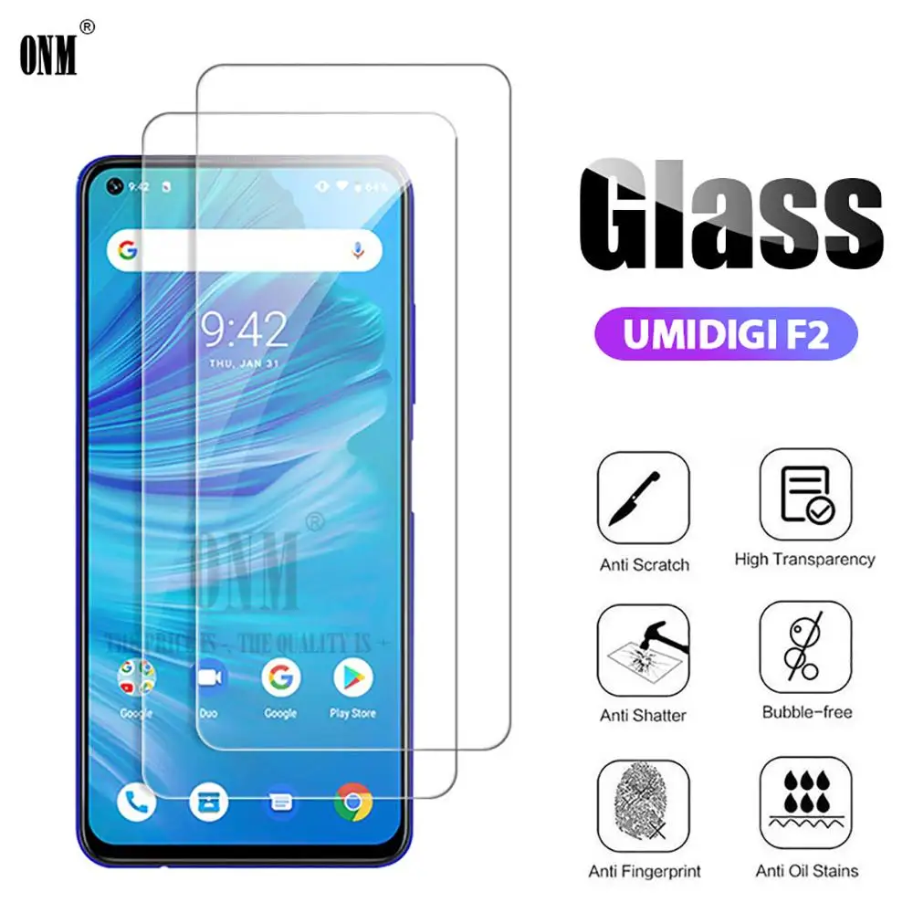 10 шт закаленное стекло UMIDIGI F2 Защитная пленка для экрана 6 53|Защитные стёкла и
