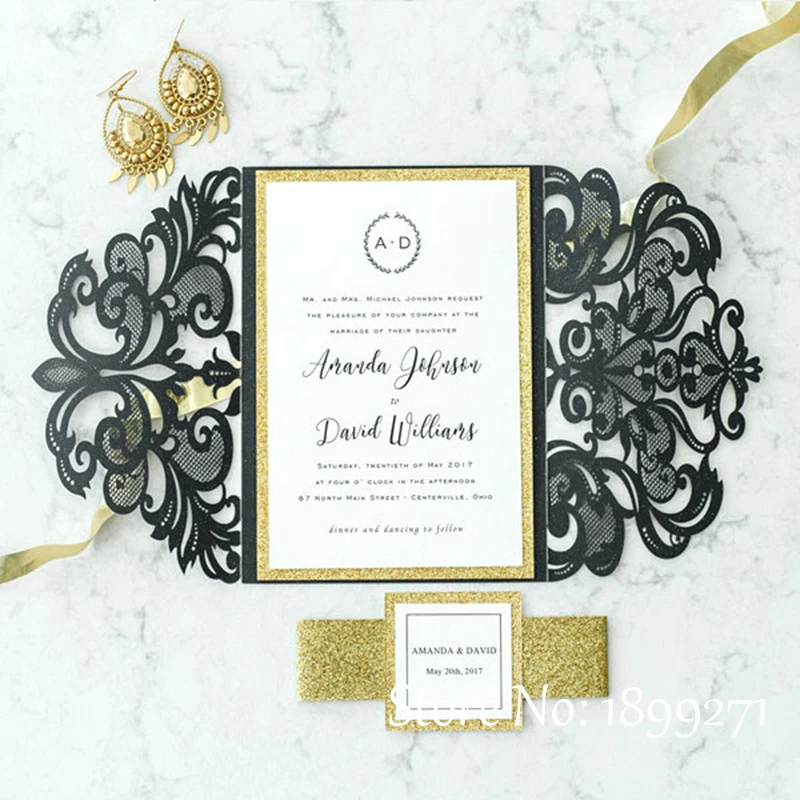 Горячая Распродажа уникальные жемчужные бумажные кружевные свадебные открытки