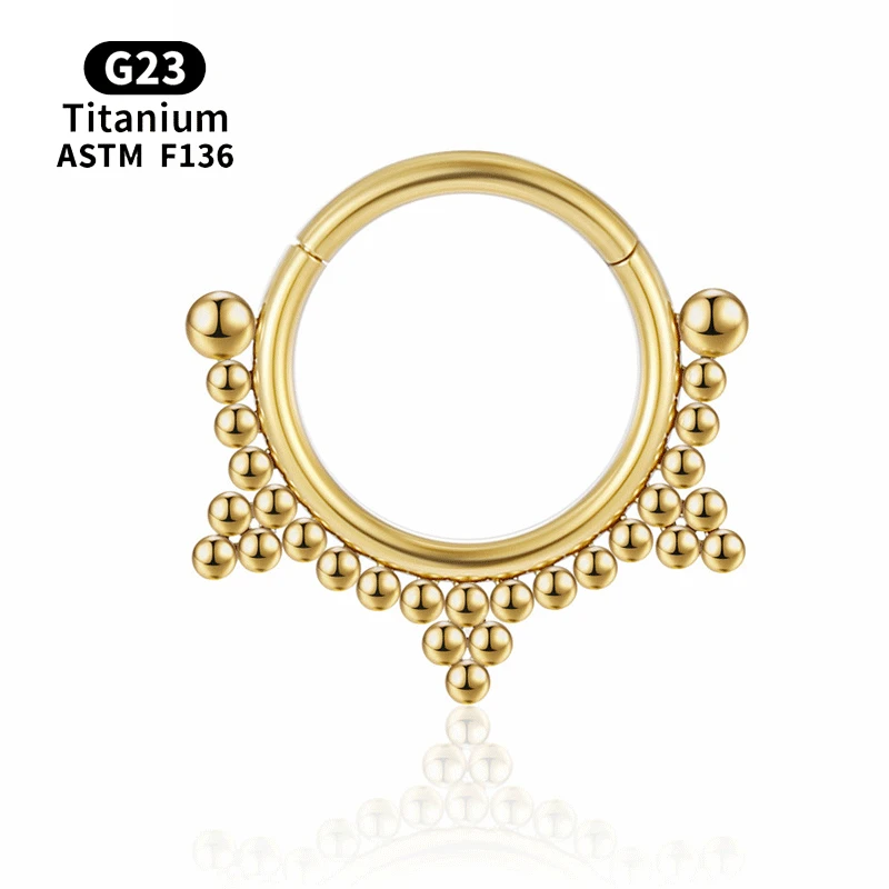 F136 титановое индийское кольцо в форме цветка для носа хирургическая диафрагма