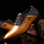 Новые мужские оксфорды Роскошные деловые кожаные туфли мужские классические туфли на шнуровке с острым носком свадебные туфли для мужчин