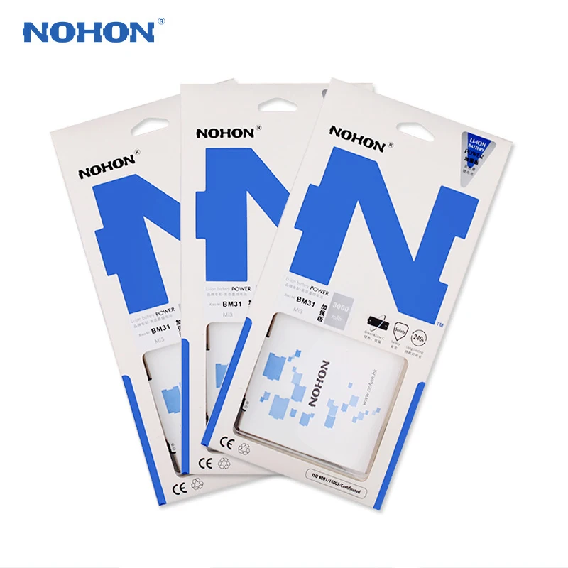 Аккумулятор NOHON BM31/BM32/BM35/BM36/BM39 для Xiaomi Mi3/Mi4/Mi4C/Mi5S/Mi6/Mi 3/4/6/4C 5S сменный аккумулятор