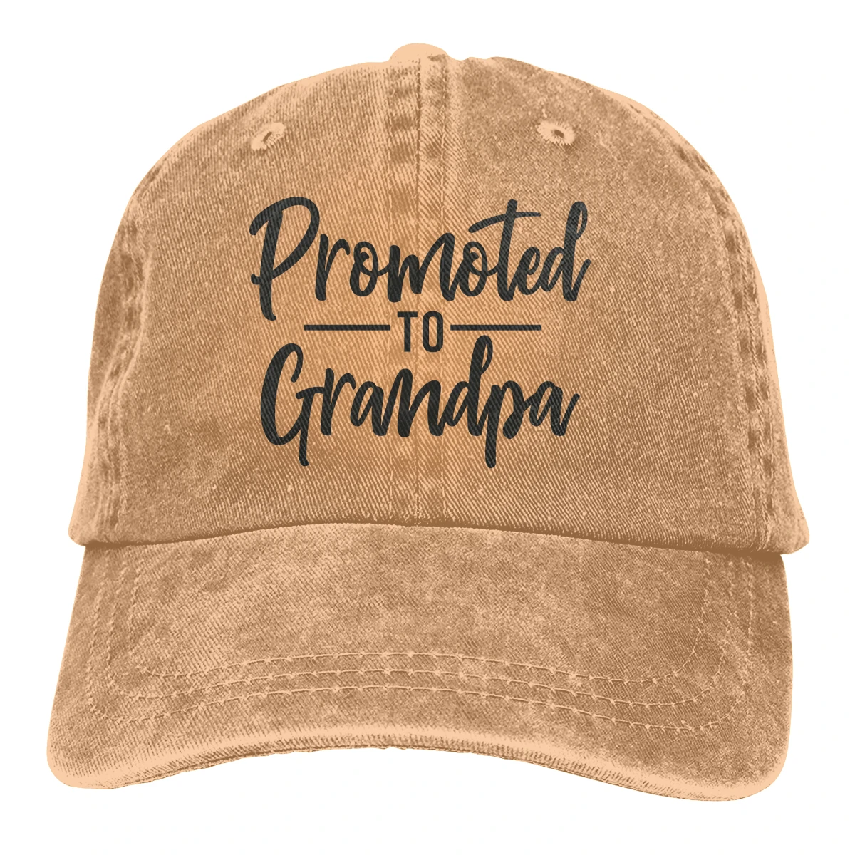 

Promoted To Grandpa T man woman's Retro Washed Cowboy hat Hip hop caps