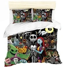 3D Кошмар перед Рождеством Комплект постельного белья королевского размера