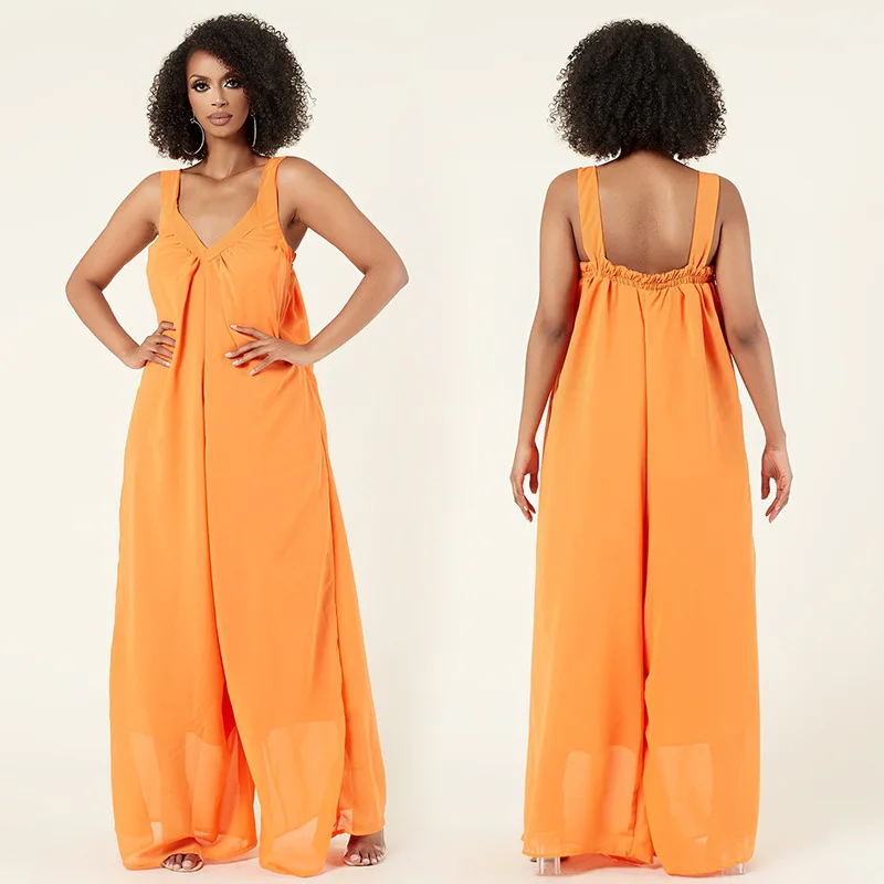 Африканская одежда для женщин комбинезон без рукавов Свободный летний