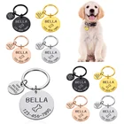Идентификационные бирки для домашних животных, персонализированная идентификационная бирка для кошек и собак, брелок с гравировкой имени для домашних животных, идентификационная бирка для ошейника кошки, щенка, собаки, подвеска, аксессуары для домашних животных