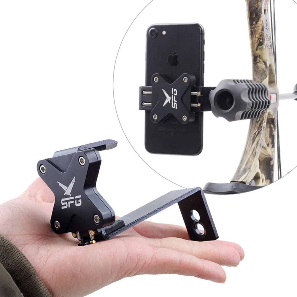 

Archery Hunting Target Record Mobile Phone Stand Bow Arrow Aiming Kill Record Compound & Recurve Bow Spring Clip Stand Component