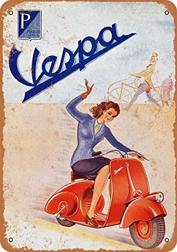 

Metal Sign - 1946 Vespa Scooters - Vintage Look Wall Decor for Cafe beer Bar Decoration Crafts